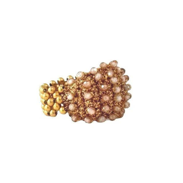 IBU Jewels - Ring Dolly Stones Champagne Quartz RR24