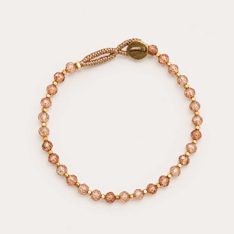 IBU Jewels - Armband Bo Round Champagne Quartz BO24