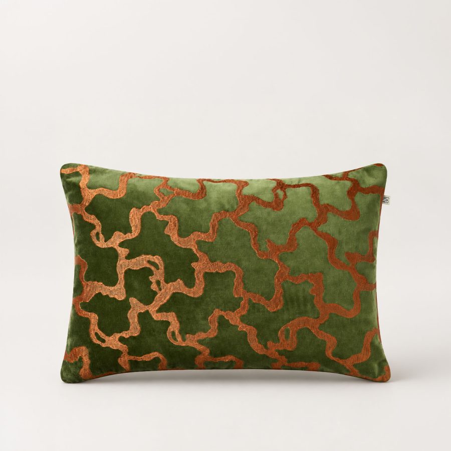 Chhatwal & Jonsson – Kuddfodral Chand Cactus Green/Terracotta 40x60 cm