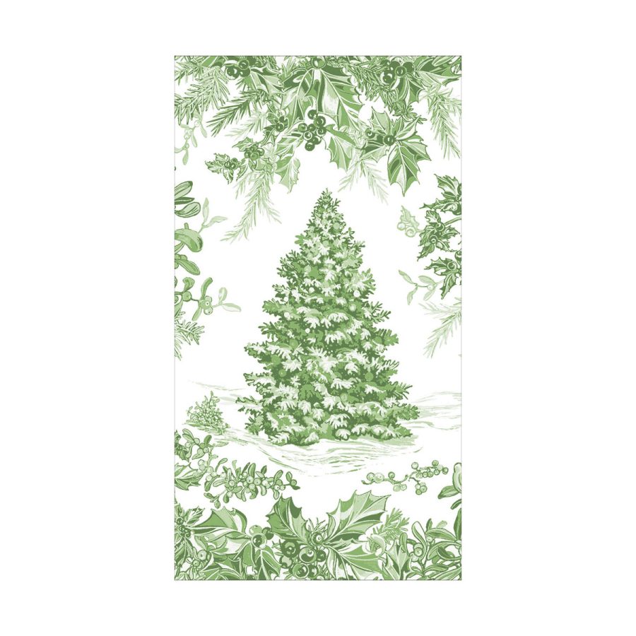 Caspari - Christmas Sage/White Airlaid, 33 x 40 cm