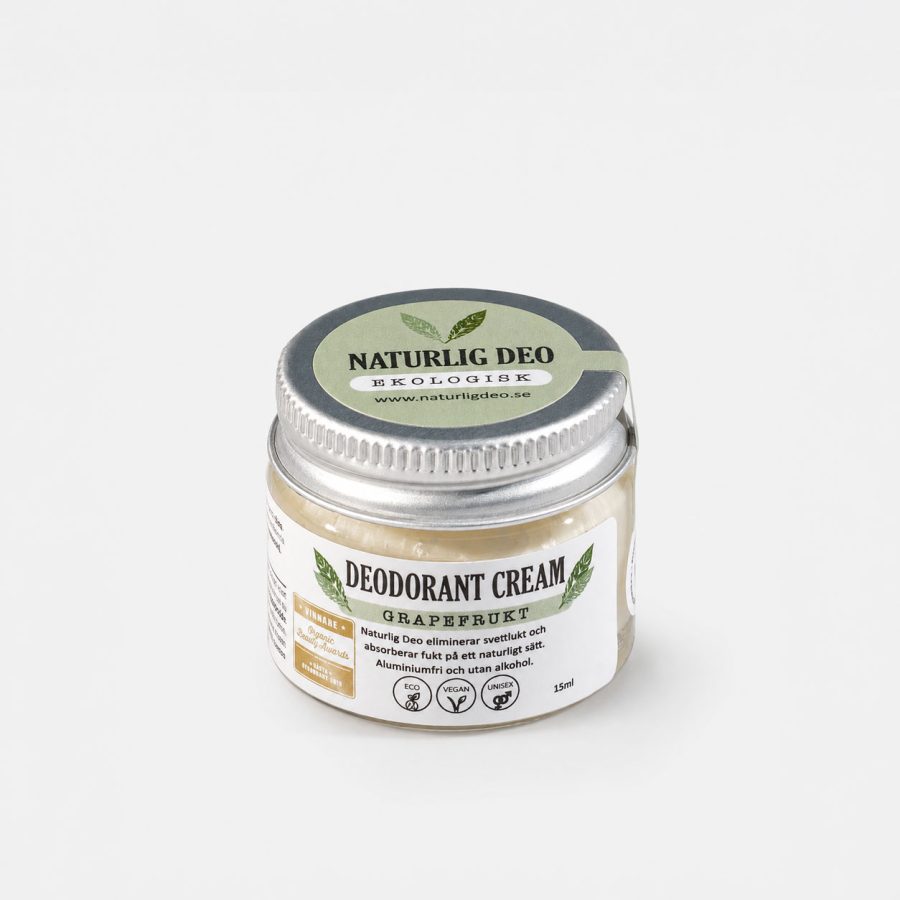 Naturlig Deo - Ekologisk deodorant cream Grapefrukt 15ml