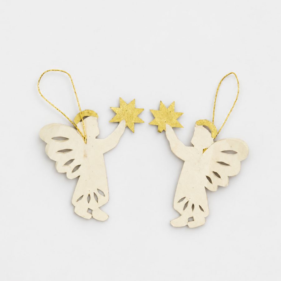 World of Craft - Julhänge Gloria 6-pack Offwhite/Guld