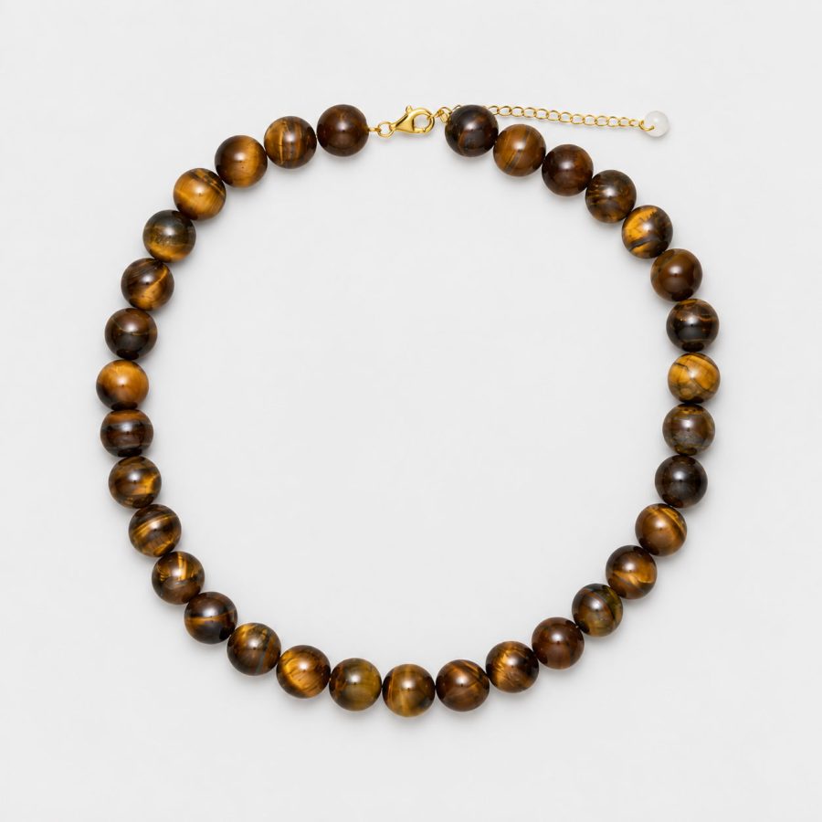 Soï - Halsband Faro, Tiger Eye 12mm